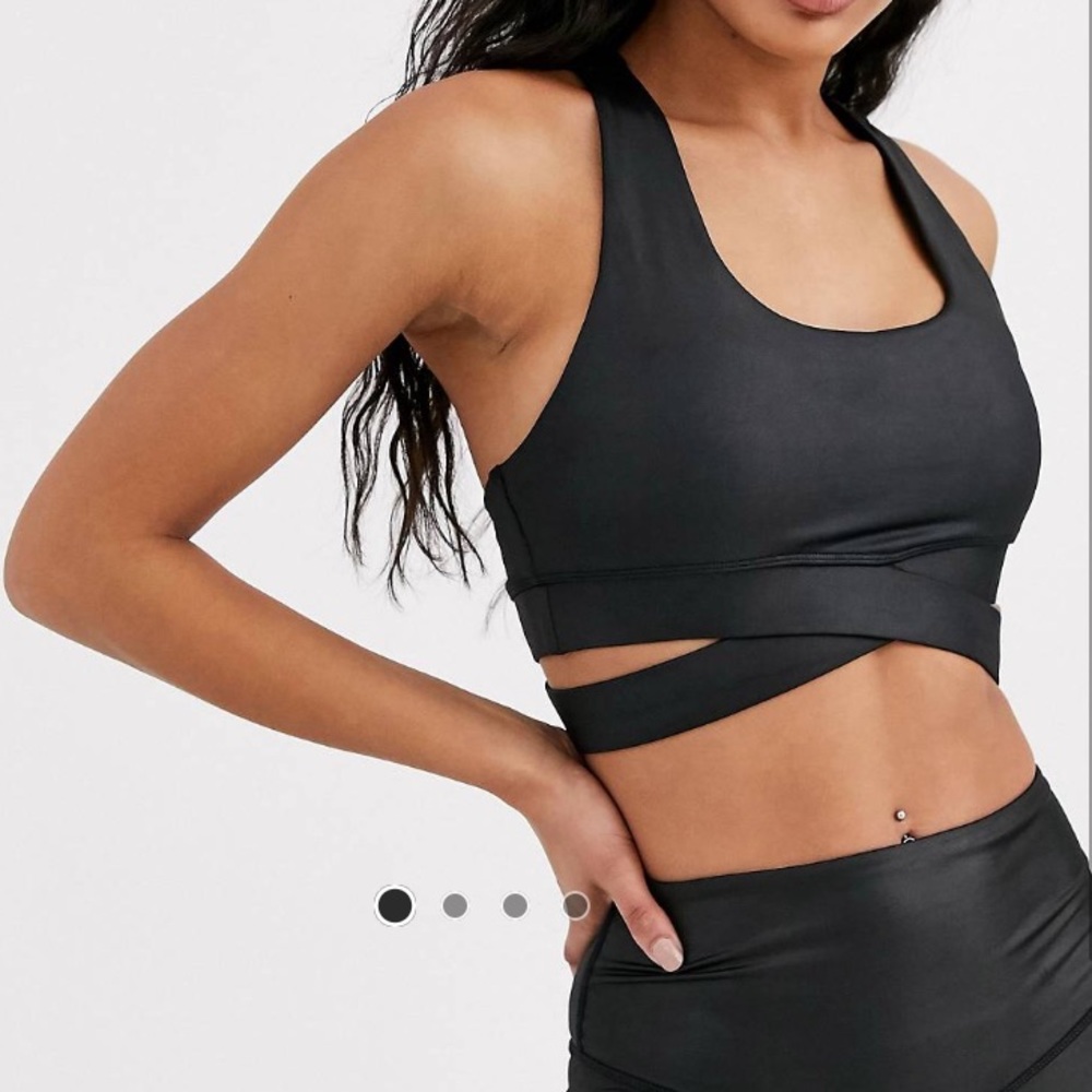 ASOS South beach wetlook sports bra